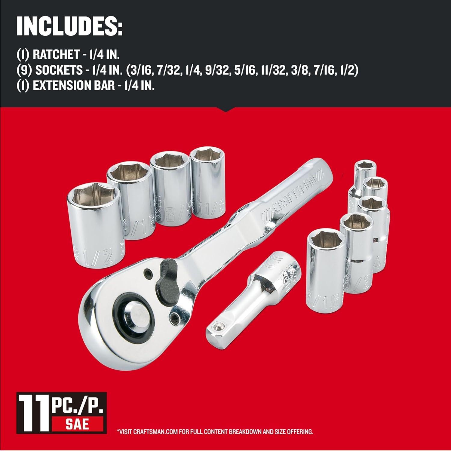imageCRAFTSMAN Mechanics Tool Set Metric 14 Inch Drive 11 Piece CMMT3487114 in Pack of 6