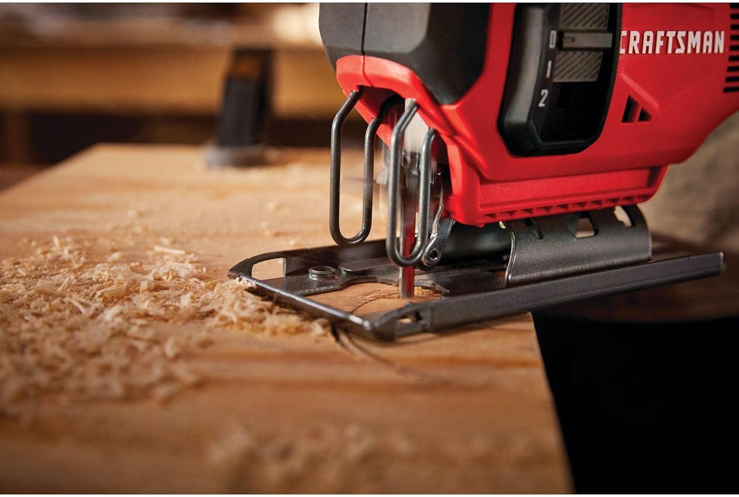 imageCRAFTSMAN V20 Cordless Jig Saw Kit 3 Orbital Settings Up to 2500 SPM Battery and Charger Included CMCS600D1Jig Saw Kit
