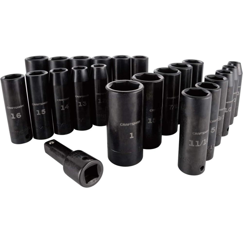 imageCRAFTSMAN Deep Impact Socket Set SAE 12Inch 23 Pieces CMMT1697012 in