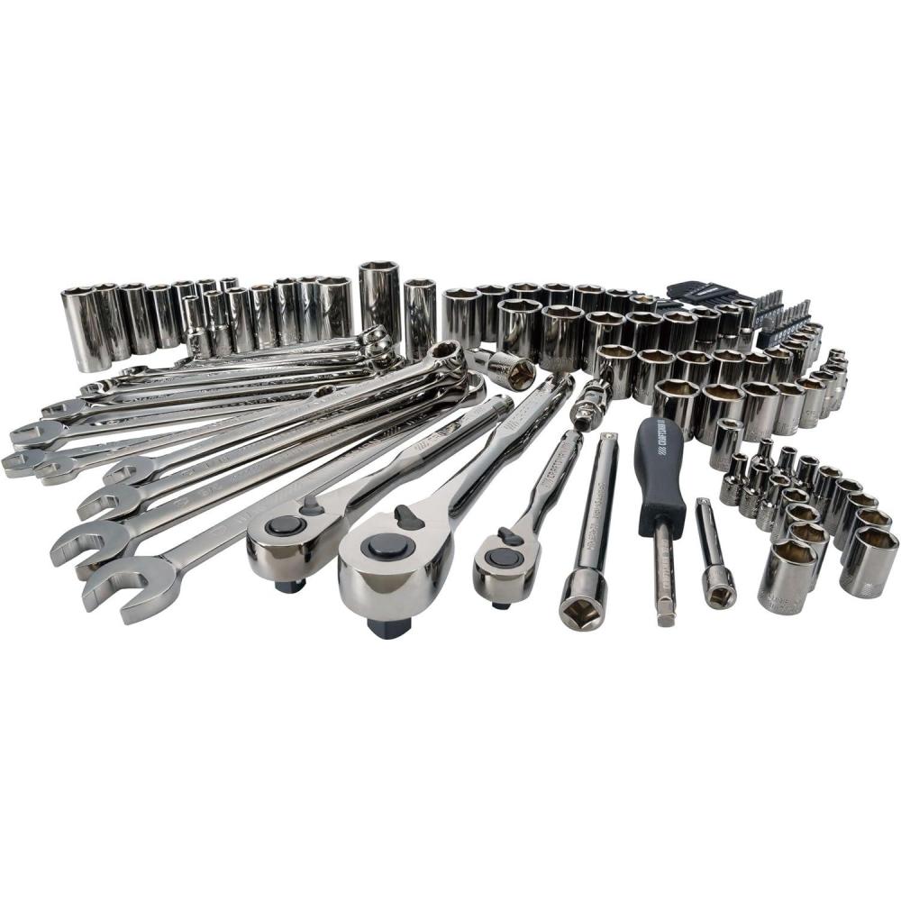 imageCRAFTSMAN Mechanics Tool Set 14 amp 38 amp 12 Drive SAEMetric 121 Piece CMMT12033121 Piece Set