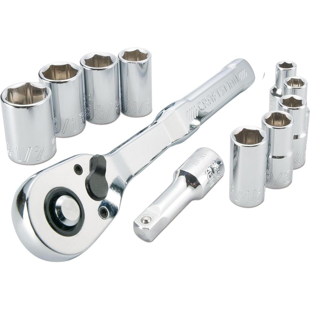 imageCRAFTSMAN Mechanics Tool Set SAE 14 Inch Drive 11 Piece CMMT34870