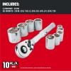 CRAFTSMAN 10 Pc Mechanics Tool Set with 72-tooth Low Profile Ratchet, SAE, 3/8 Inch Drive (CMMT34563)