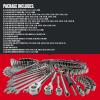 CRAFTSMAN Mechanics Tool Set, 1/4″ & 3/8″ & 1/2″ Drive, SAE/Metric, 121 Piece (CMMT12033)(150 Piece Set)