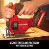 CRAFTSMAN V20 Cordless Jig Saw Kit, 3 Orbital Settings, Up to 2,500 SPM, Battery and Charger Included (CMCS600D1)(Jig Saw Kit)