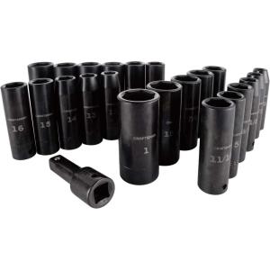 CRAFTSMAN Deep Impact Socket Set, SAE, 1/2-Inch, 23 Pieces (CMMT16970)(1/2″ in)