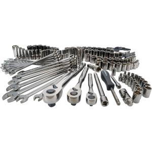 CRAFTSMAN Mechanics Tool Set, 1/4″ & 3/8″ & 1/2″ Drive, SAE/Metric, 121 Piece (CMMT12033)(150 Piece Set)