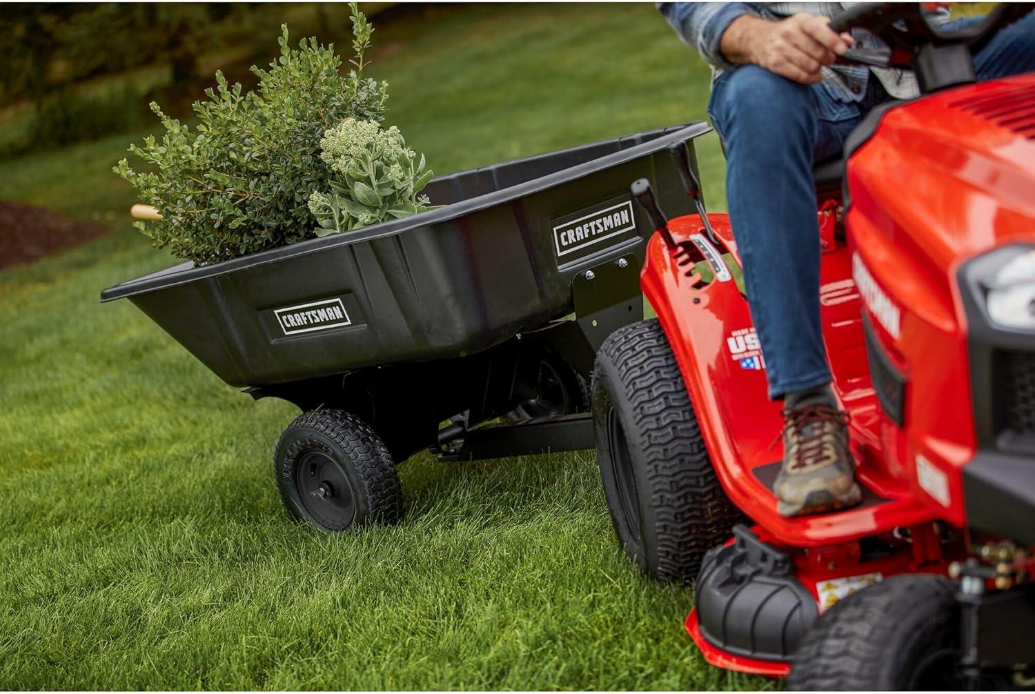 imageCRAFTSMAN 36 Gas Riding Lawn Mower with 115 HP Briggs and Stratton SingleCylinder Engine Gas Lawn Tractor with 7Speed Transmission RedBlack 13AC77XYA9336 Deck Size