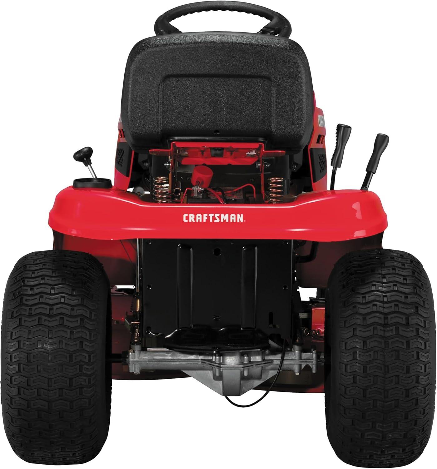 imageCRAFTSMAN 36 Gas Riding Lawn Mower with 115 HP Briggs and Stratton SingleCylinder Engine Gas Lawn Tractor with 7Speed Transmission RedBlack 13AC77XYA9336 Deck Size