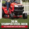 CRAFTSMAN 36″ Gas Riding Lawn Mower with 11.5 HP* Briggs and Stratton Single-Cylinder Engine, Gas Lawn Tractor with 7-Speed Transmission, Red/Black (13AC77XYA93)(36″ Deck Size)