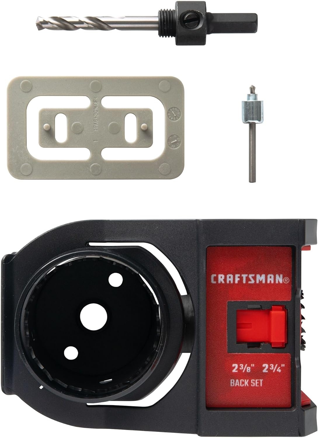 imageCRAFTSMAN Hole Saw Kit BiMetal Door Lock Installation Kit for Wood and Metal Doors CMAH1MDLMetal Door