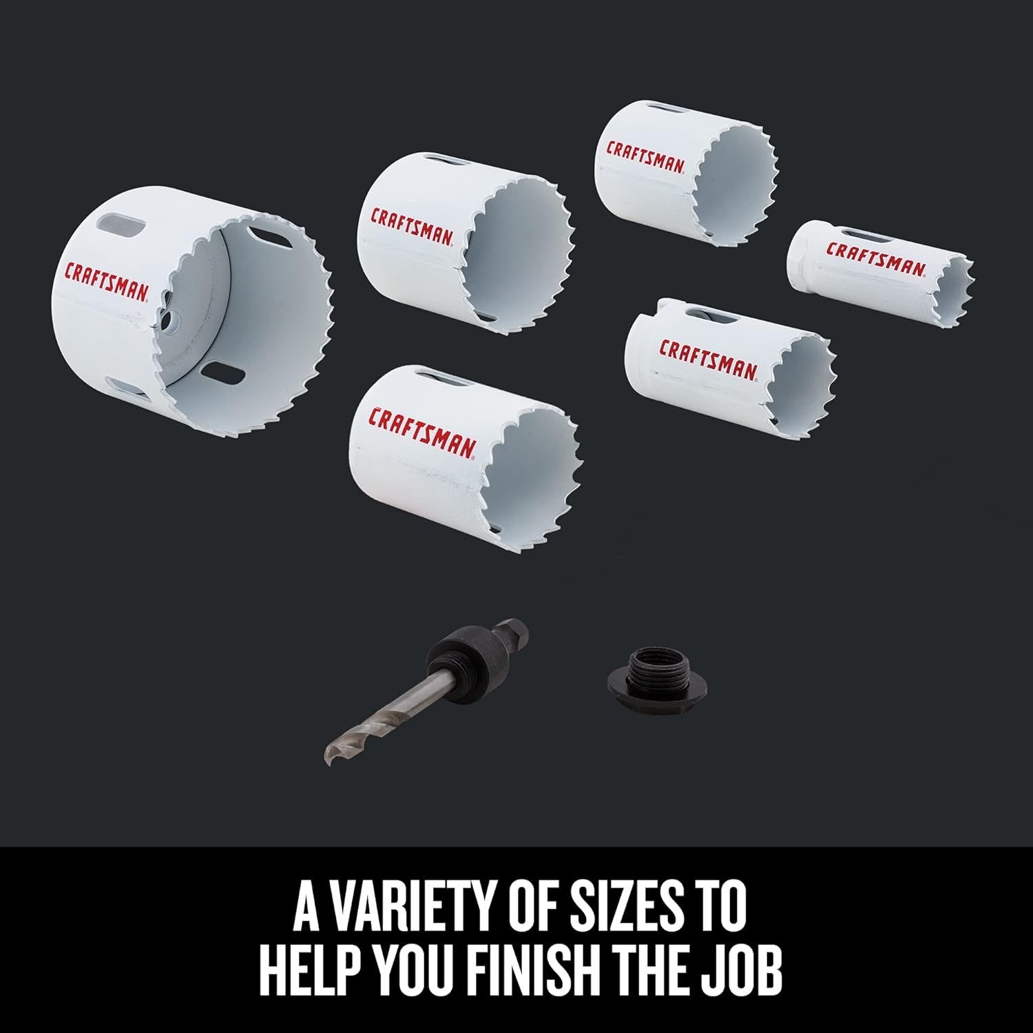 imageCRAFTSMAN Hole Saw Kit BiMetal Set 7Piece CMAH1SET77Pieces