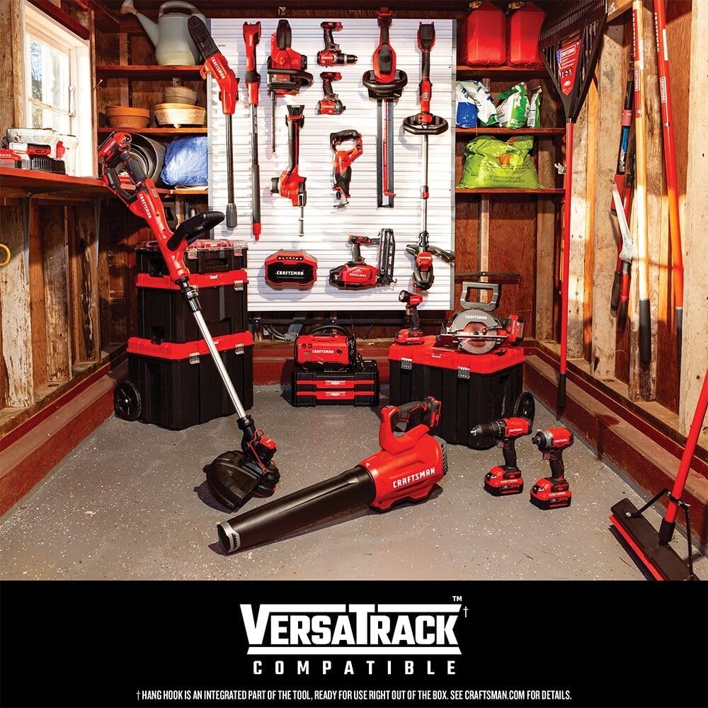 imageCRAFTSMAN Pole Saw Pole Saws for Tree Trimming Cordless V20 ToolOnly Tree Trimmer Up to 14 Ft Extended Reach CMCCSP20BPole Saw Kit with 4Ah Battery