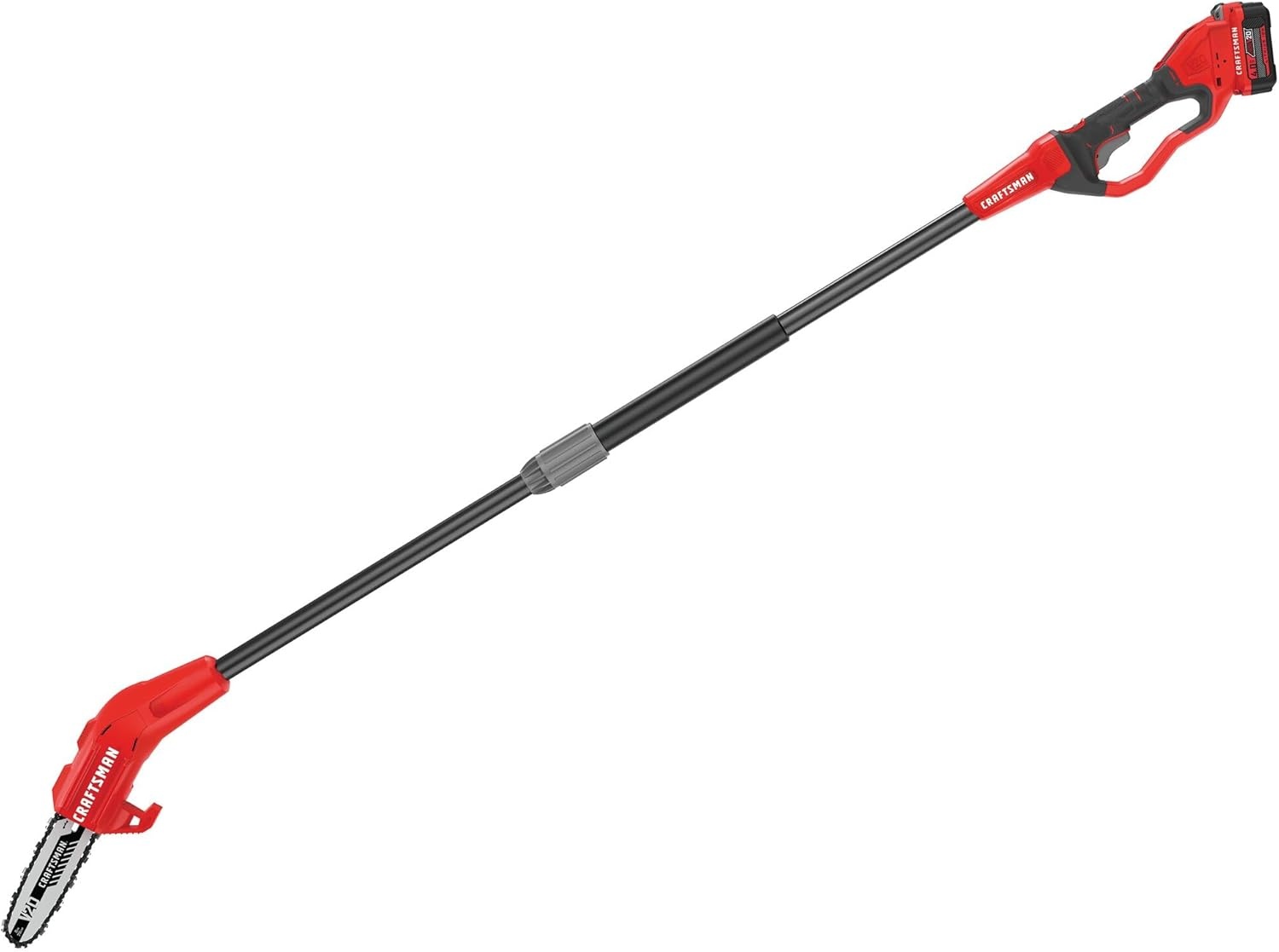 imageCRAFTSMAN Pole Saw Pole Saws for Tree Trimming Cordless V20 ToolOnly Tree Trimmer Up to 14 Ft Extended Reach CMCCSP20BPole Saw Kit with 4Ah Battery