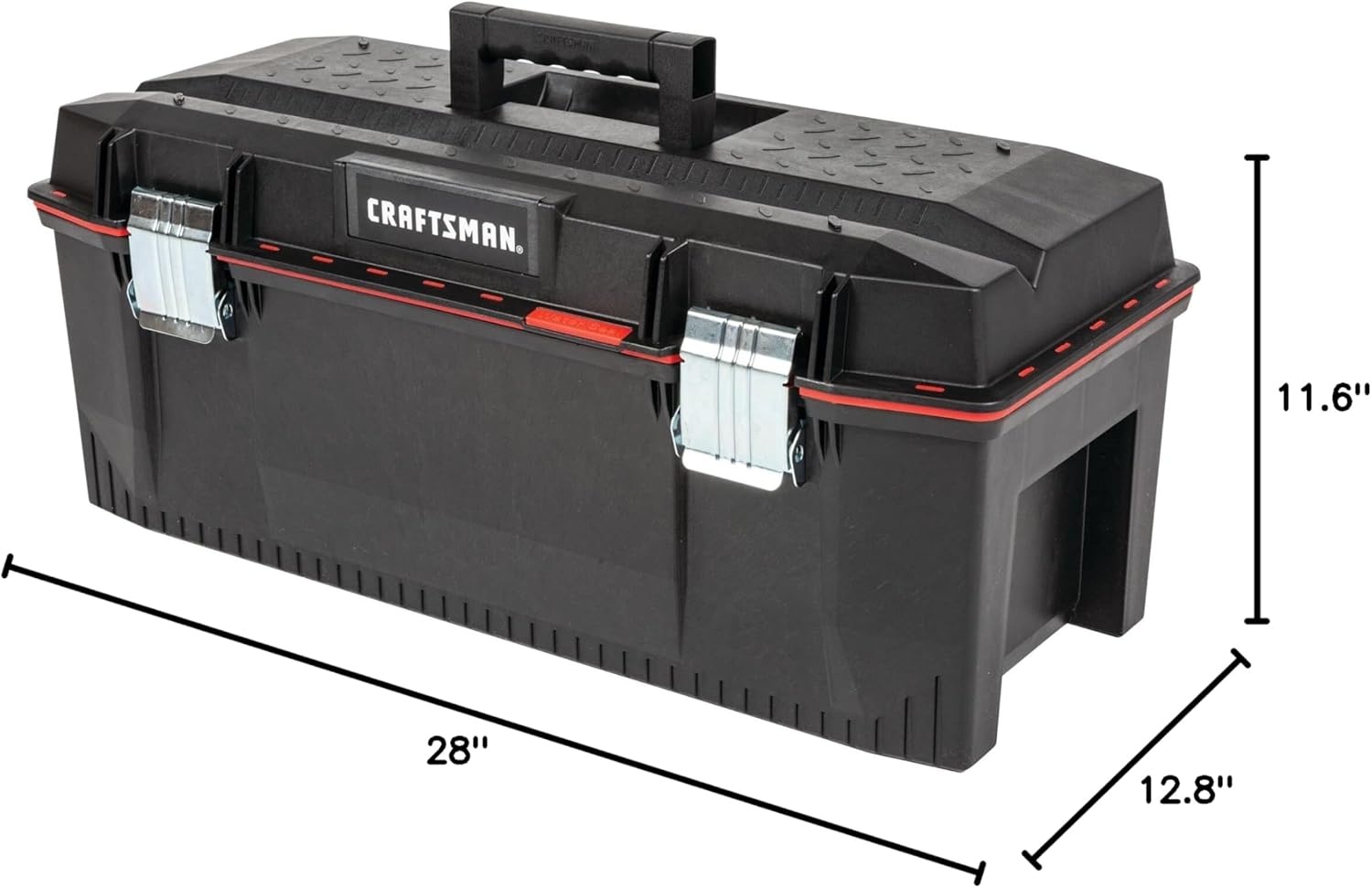 imageCRAFTSMAN Tool Box Tool Storage Lockable RedBlack 20 Inch CMST20320L28in Tool Box