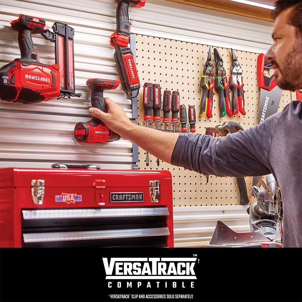 imageCRAFTSMAN V20 12 in Cordless Drill Set With 20 Ah Battery Charger and Double Ended Bit LED Light Long Runtime Ergonomic Power Drill Driver CMCD702D1NEW 20V MAX Drill Kit