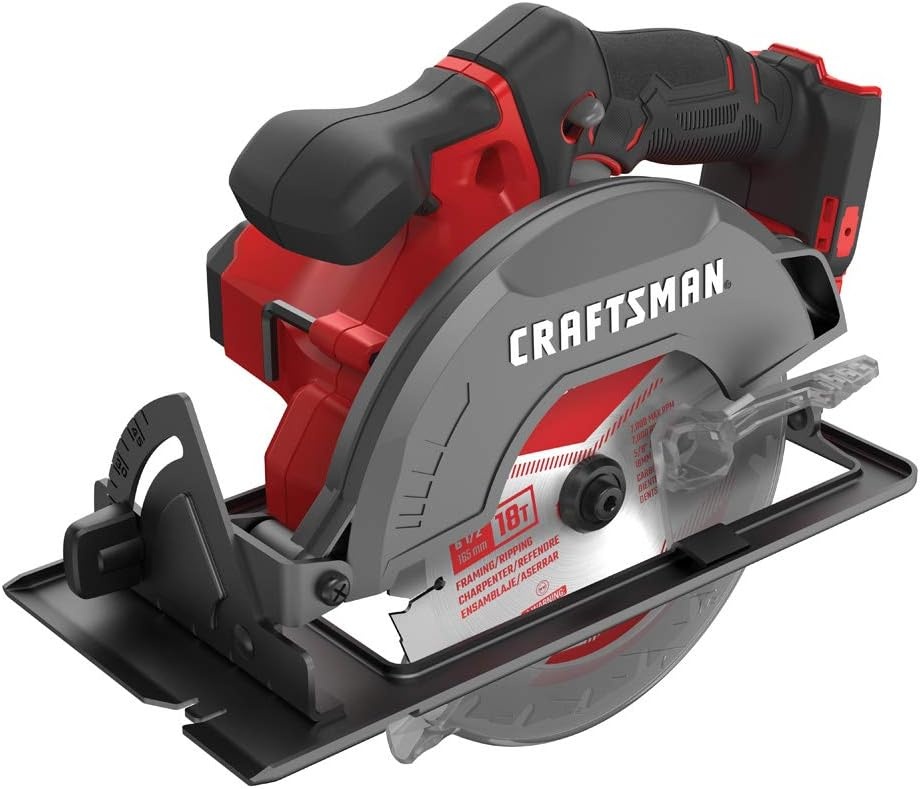 imageCRAFTSMAN V20 Cordless Circular Saw 612 inch Bare Tool Only CMCS500BCircular Saw Only