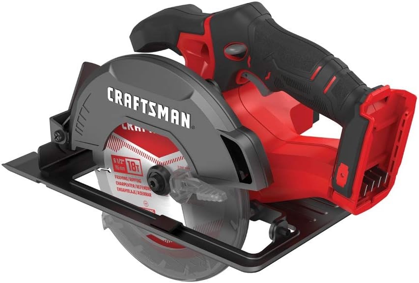 imageCRAFTSMAN V20 Cordless Circular Saw 612 inch Bare Tool Only CMCS500BCircular Saw Only