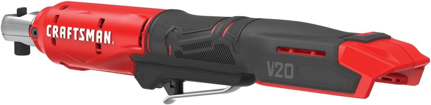 imageCRAFTSMAN V20 Cordless Ratchet Wrench 38 inch Drive 300 RPM up to 35 ftlbs of Torque Bare Tool Only CMCF930B