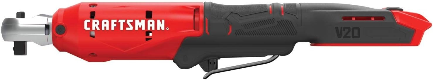 imageCRAFTSMAN V20 Cordless Ratchet Wrench 38 inch Drive 300 RPM up to 35 ftlbs of Torque Bare Tool Only CMCF930B