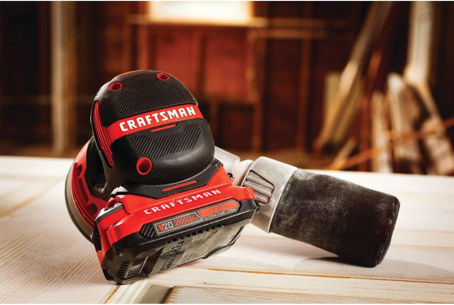 imageCRAFTSMAN V20 Orbital Sander Cordless 12000 OPM Bare Tool Only CMCW220BRandom Orbit Sander Tool Only