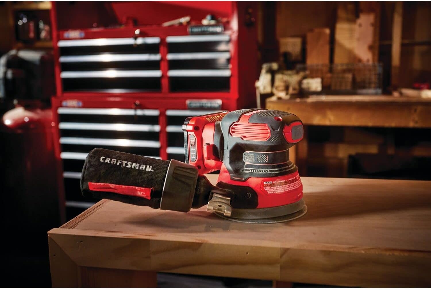 imageCRAFTSMAN V20 Orbital Sander Cordless 12000 OPM Bare Tool Only CMCW220BRandom Orbit Sander Tool Only