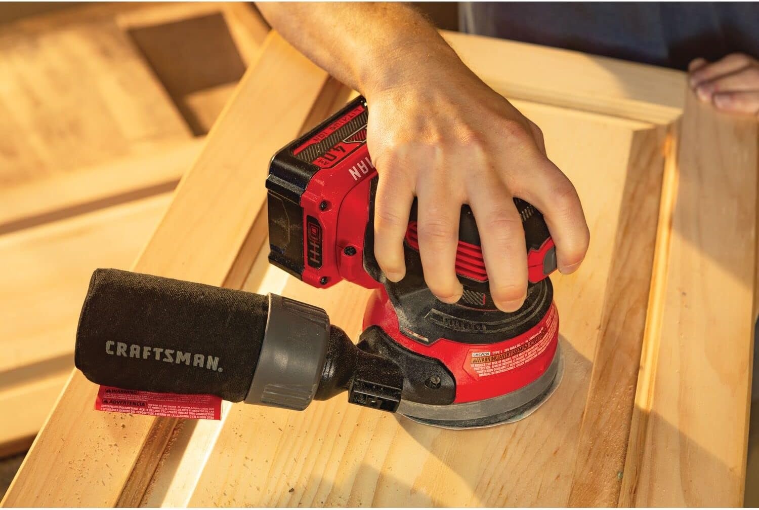 imageCRAFTSMAN V20 Orbital Sander Cordless 12000 OPM Bare Tool Only CMCW220BRandom Orbit Sander Tool Only