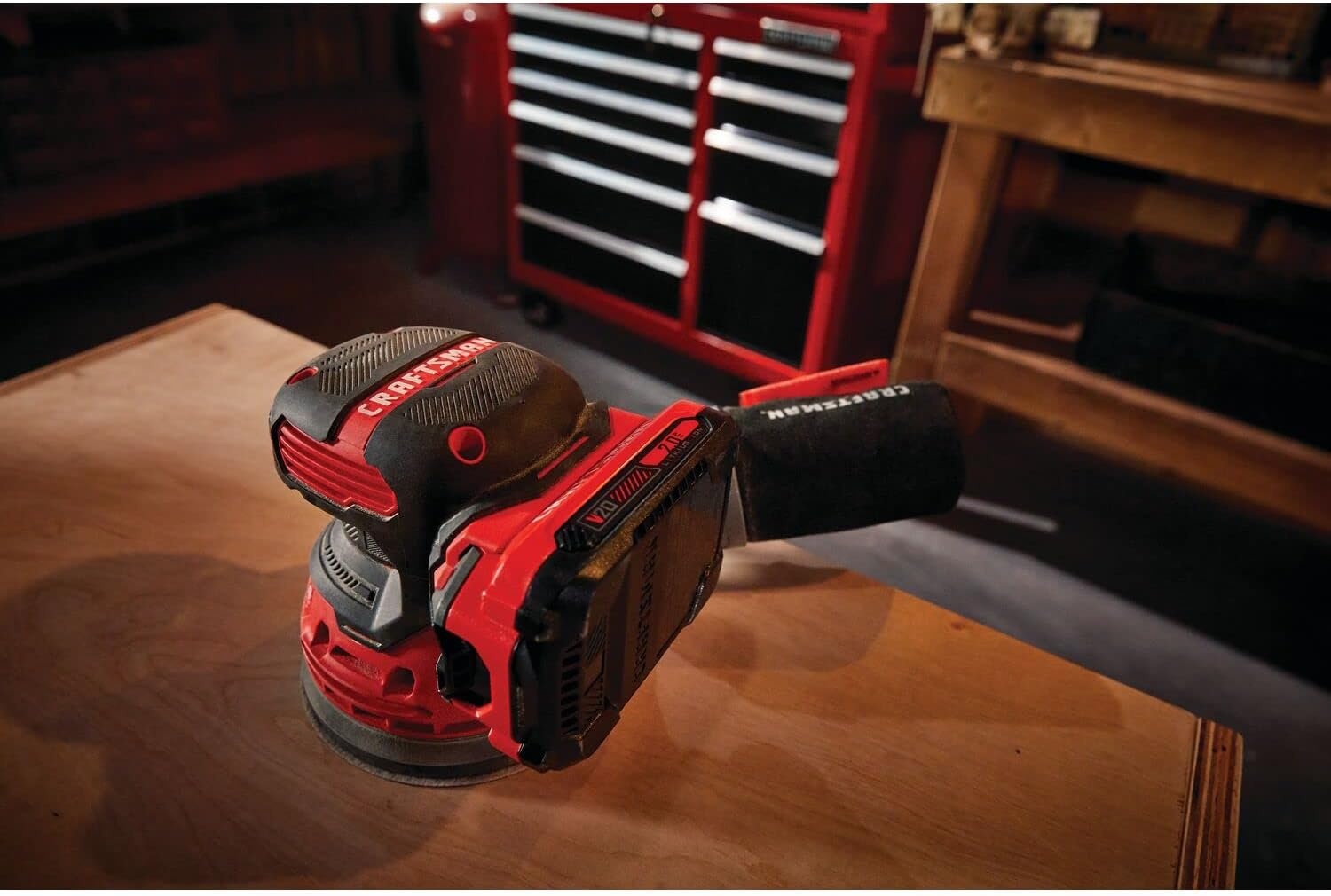 imageCRAFTSMAN V20 Orbital Sander Cordless 12000 OPM Bare Tool Only CMCW220BRandom Orbit Sander Tool Only