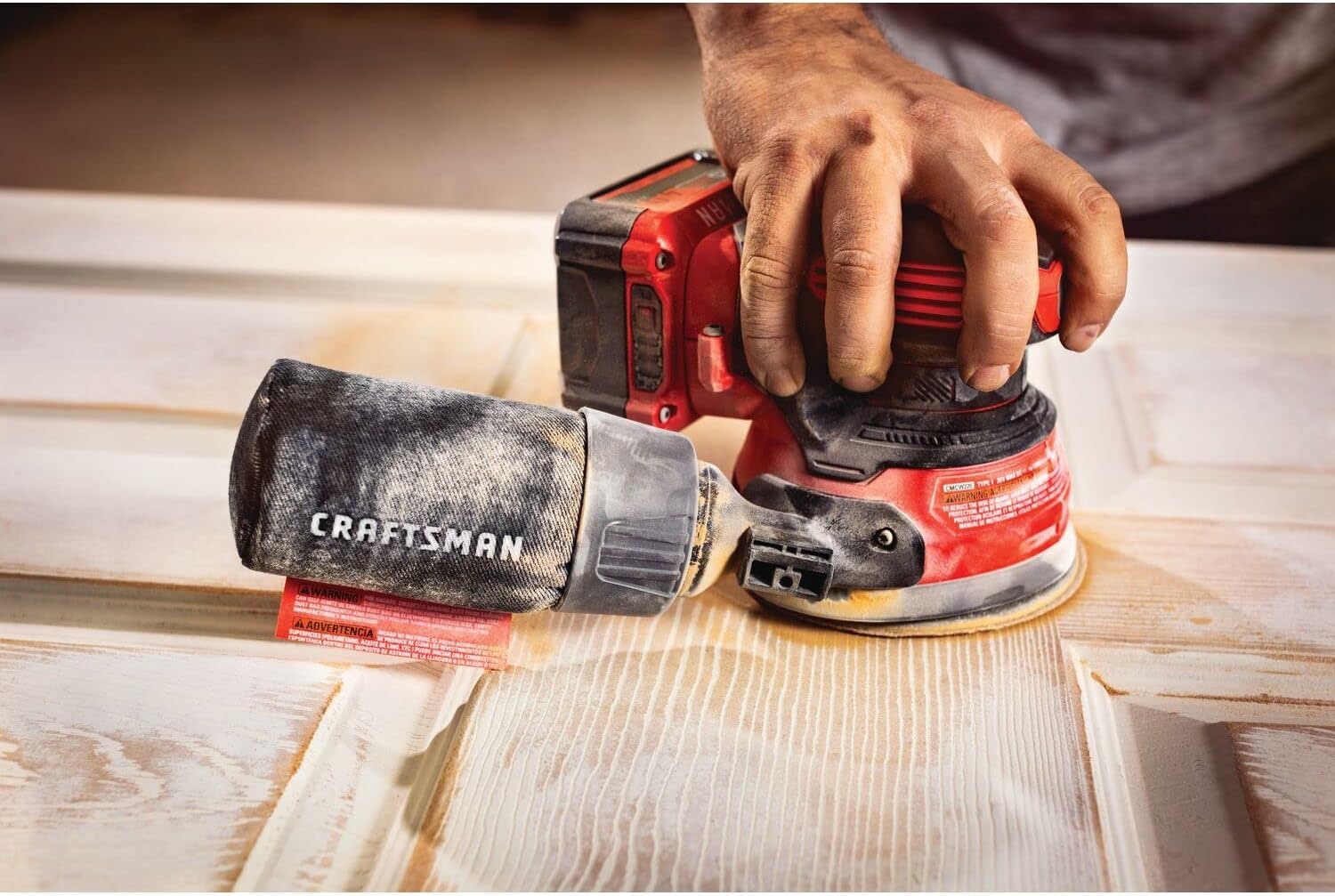 imageCRAFTSMAN V20 Orbital Sander Cordless 12000 OPM Bare Tool Only CMCW220BRandom Orbit Sander Tool Only