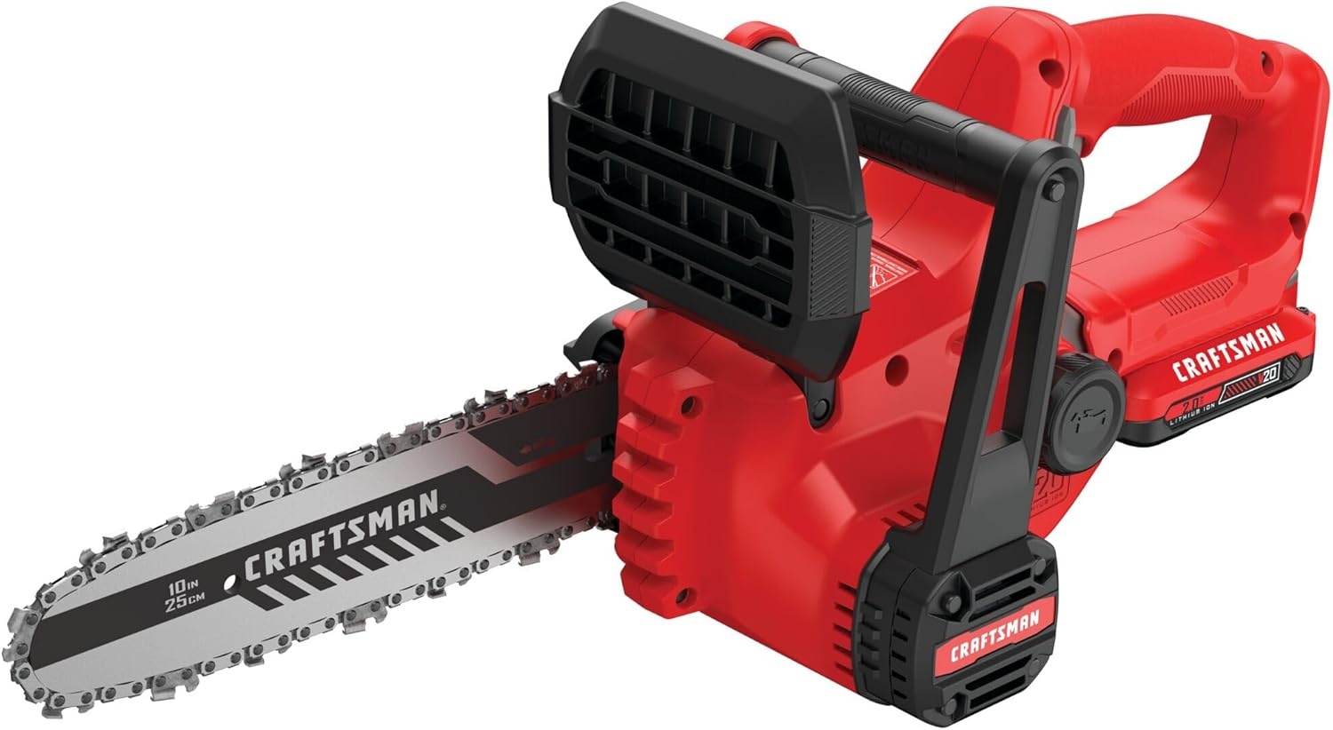 imageCRAFTSMAN V20 RP Cordless Chainsaw Powerful and Lightweight 12 Inch 5Ah Battery and Charger Included CMCCS630P12Ah Chainsaw Kit