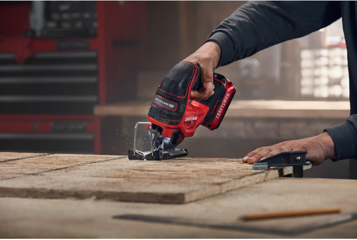 imageCRAFTSMAN V20 RP Cordless Jig Saw 3 Orbital Settings Up to 3200 SPM Variable Speed Keyless Bare Tool Only CMCS650B