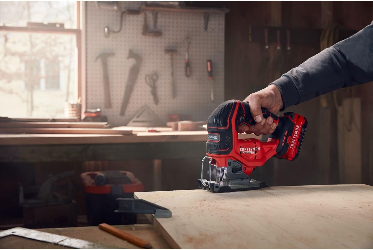 imageCRAFTSMAN V20 RP Cordless Jig Saw 3 Orbital Settings Up to 3200 SPM Variable Speed Keyless Bare Tool Only CMCS650B