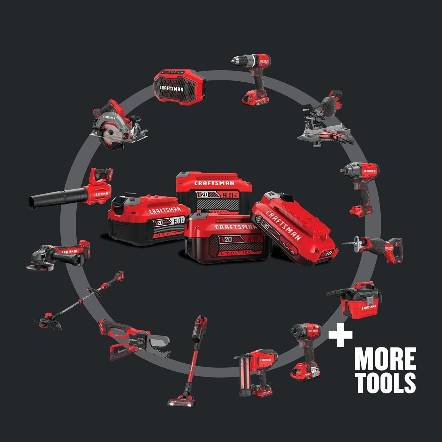 imageCRAFTSMAN V20 RP Cordless Jig Saw 3 Orbital Settings Up to 3200 SPM Variable Speed Keyless Bare Tool Only CMCS650B