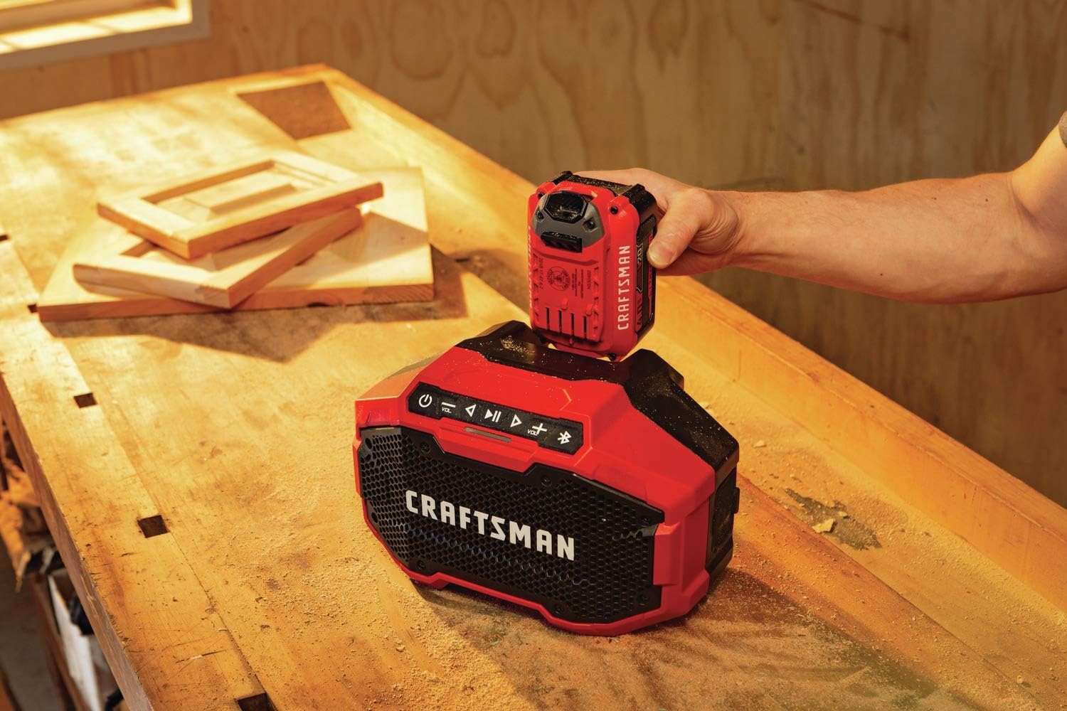 imageCRAFTSMAN V20 Wireless Portable Bluetooth Speaker Tool Only CMCR001B RedBluetooth Speaker Tool Only