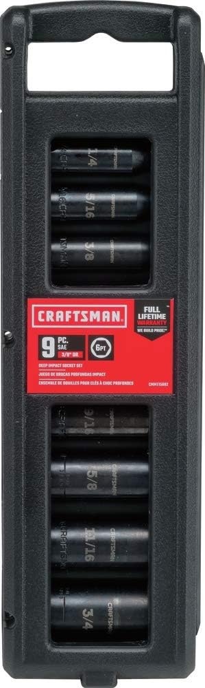 imageCraftsman Impact Socket Set SAE 38Inch 9Piece CMMT1588238 in