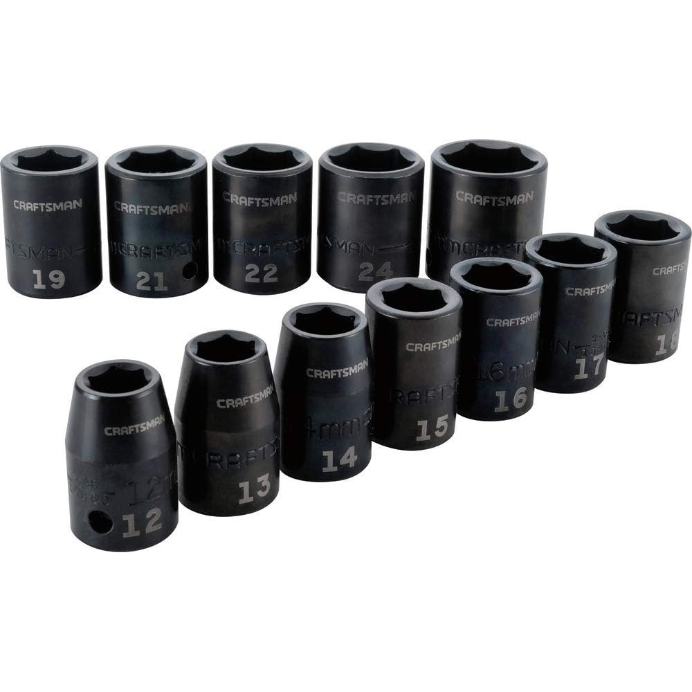 imageCRAFTSMAN Impact Socket Set Metric 12 12Piece CMMT15885Metric