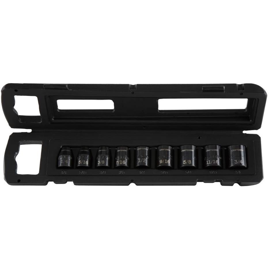imageCRAFTSMAN Impact Socket Set Metric 38 9Piece CMMT15881SAE