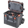 CRAFTSMAN TRADESTACK Tool Box with Wheels, Waterproof, Stackable System, Portable Rolling Storage for Indoor/Outdoor Use, 22.5 Inch (CMST21445)