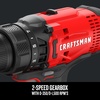 CRAFTSMAN V20 1/2 in Cordless Drill Set With 2.0 Ah Battery, Charger and Double Ended Bit, LED Light, Long Runtime, Ergonomic Power Drill Driver (CMCD702D1)(20V MAX Drill Kit)
