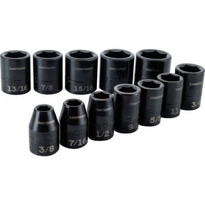 CRAFTSMAN Impact Socket Set, Metric, 1/2″, 12Piece (CMMT15885)(SAE)