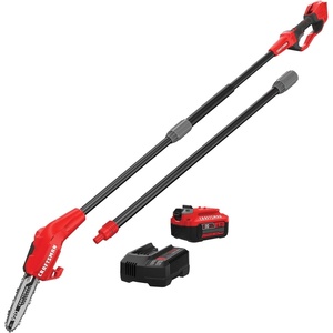 CRAFTSMAN Pole Saw, Pole Saws for Tree Trimming, Cordless V20 Tool-Only Tree Trimmer, Up to 14 Ft Extended Reach (CMCCSP20B)(Pole Saw Kit with 4Ah Battery)