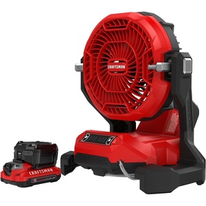 Craftsman V20 Cordless Personal Fan Kit, Misting Fan, Settings for Mist and Airflow Misting Fan, Garden Hose Adaptor, Battery Included (CMCE003C1)