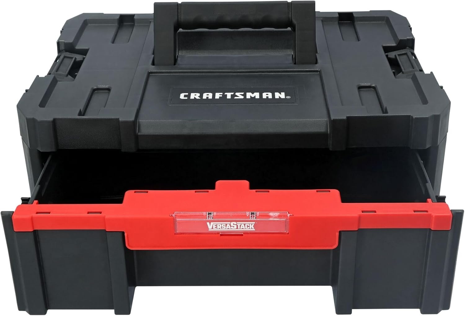imageCRAFTSMAN VERSASTACK Tool Box 169 In Single Deep Drawer Plastic Tool Box Organizer Heavy Duty 165 Lb Load Capacity CMST17803