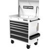 CRAFTSMAN Rolling Cart with Drawers, Full Bank Utility Cart, Six Soft-Close Drawers Tool Chest, Power Outlets, Side Tray, Heavy Duty Casters, 37 x 21 x 41 Inch, Red (CMSTUC06RB)(White)