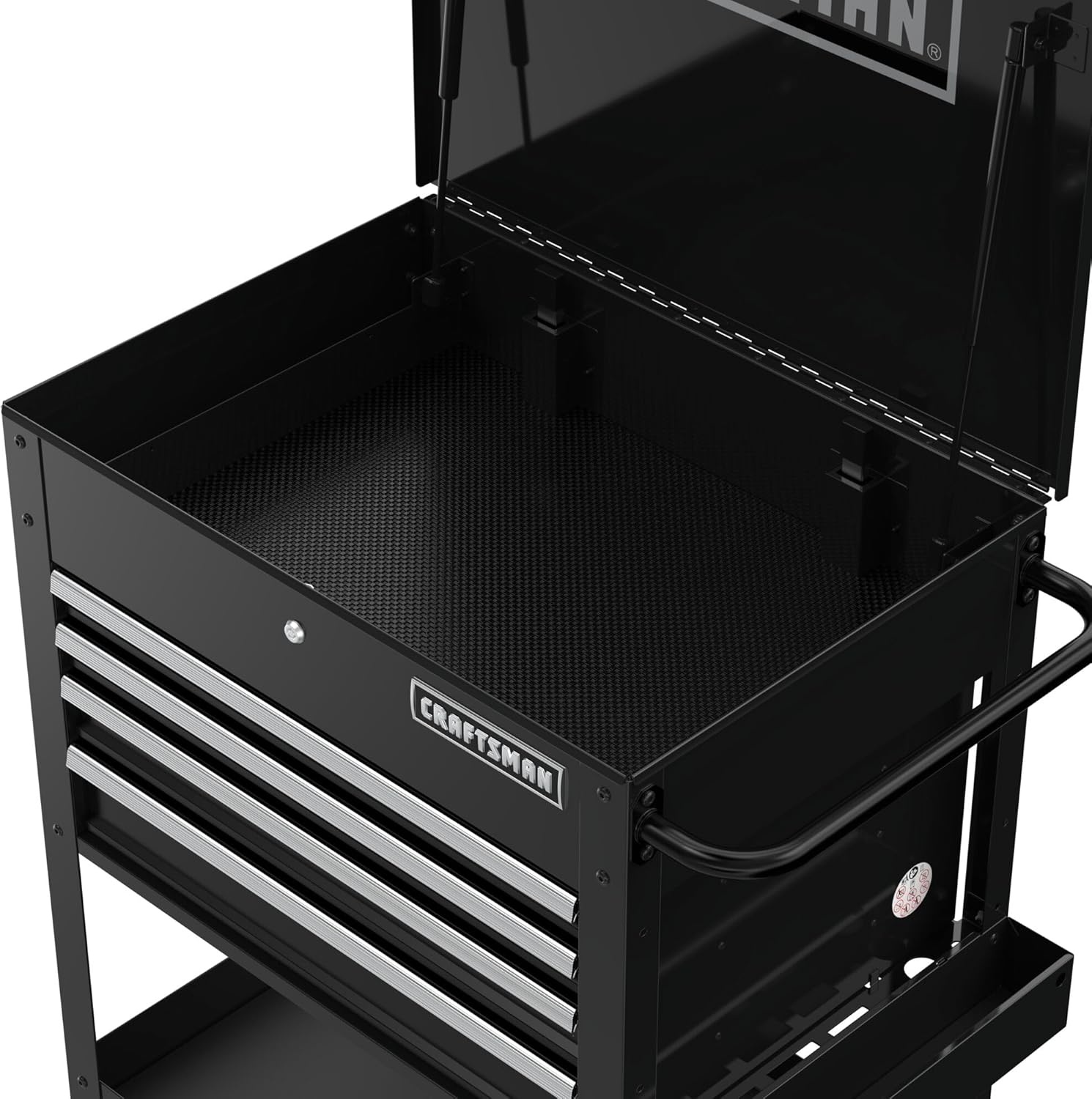 image:imageCRAFTSMAN Rolling Tool Chest with Drawers Tool Box with Wheels and 4 Drawers Power Outlets and USB Protective Liner Steel Utility Cart Storage Cabinet Supports up to 700 lbs White CMST98276WWBlack
