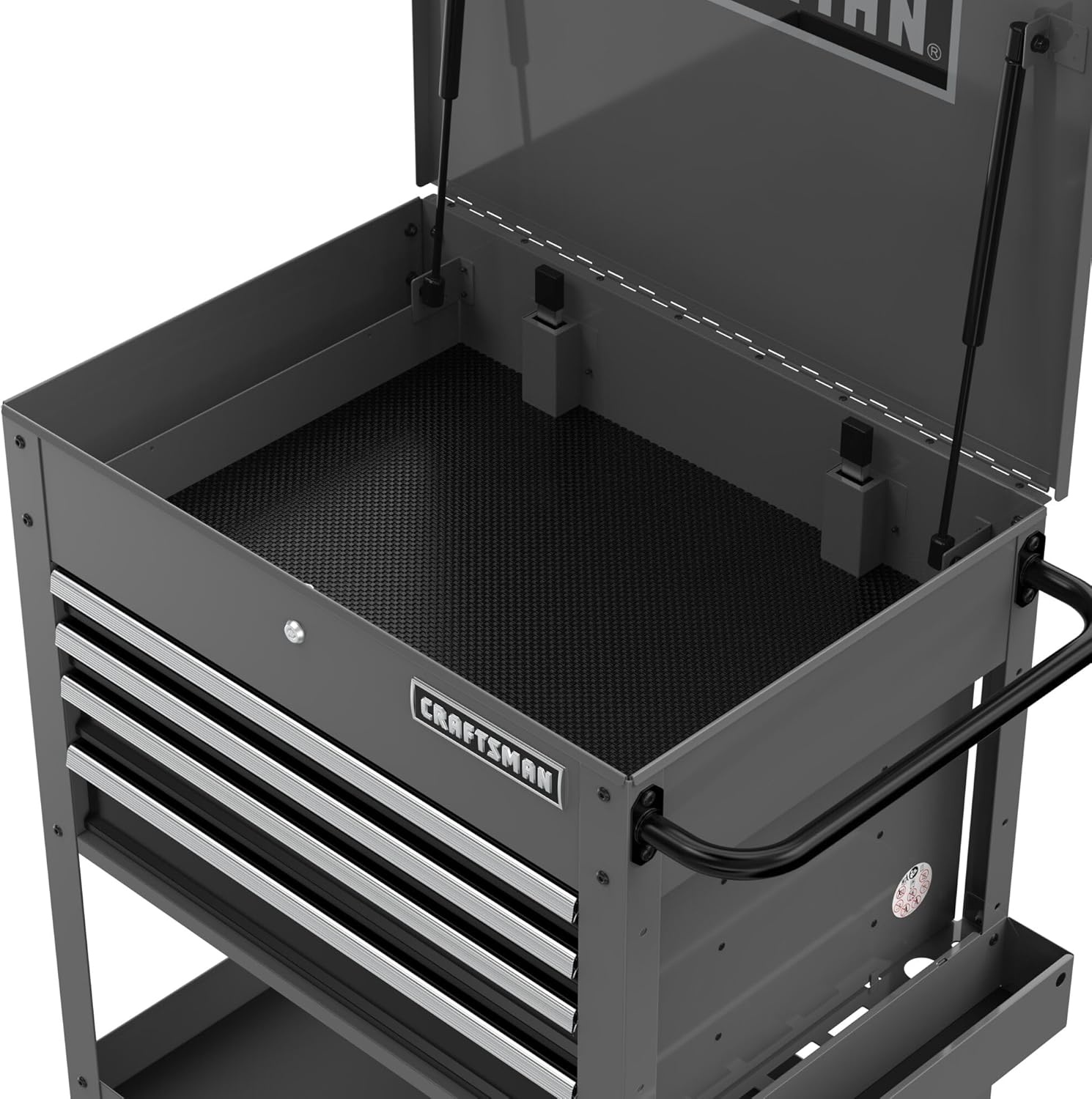 image:imageCRAFTSMAN Rolling Tool Chest with Drawers Tool Box with Wheels and 4 Drawers Power Outlets and USB Protective Liner Steel Utility Cart Storage Cabinet Supports up to 700 lbs White CMST98276WWGrey