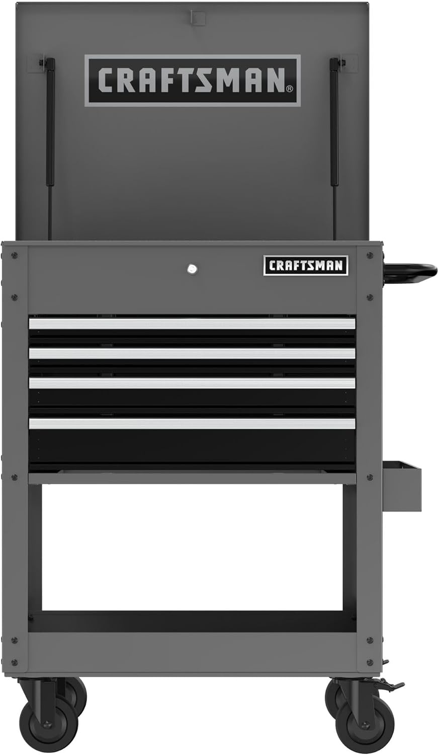 image:imageCRAFTSMAN Rolling Tool Chest with Drawers Tool Box with Wheels and 4 Drawers Power Outlets and USB Protective Liner Steel Utility Cart Storage Cabinet Supports up to 700 lbs White CMST98276WWGrey
