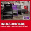 CRAFTSMAN Full Bank Utility Cart on Wheels, 37 x 21 x 41 Inch, Six Soft-Close Drawers, Power Outlets, Side Tray, Rolling Tool Box, Purple (CMSTUC06PB)(Purple)