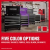 CRAFTSMAN Full Bank Utility Cart on Wheels, 37 x 21 x 41 Inch, Six Soft-Close Drawers, Power Outlets, Side Tray, Rolling Tool Box, Purple (CMSTUC06PB)(Red)