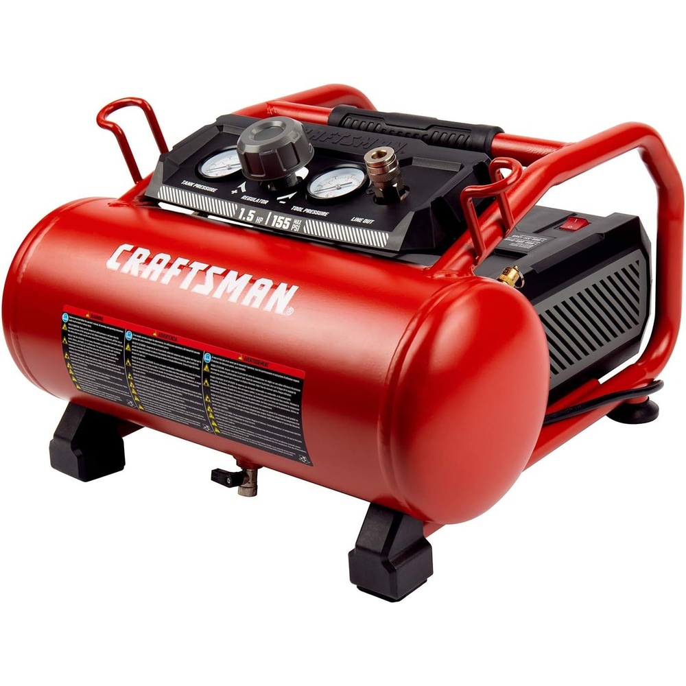 image:imageCraftsman Air Compressor 3 Gallon Portable Hotdog Air Compressor Max 155 PSI 26 CFM90psi OilFree Electric Workshop Air Compressors CMXECXA0200341