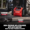 CRAFTSMAN Dual Power Tire Inflator Portable Air Compressor, 12V DC Car Plug & 120V AC Home Use, Up to 150 PSI with Digital Gauge & Auto Shut-Off, LED Light, Air Pump for Cars, Bikes & Inflatables(Dual Power)